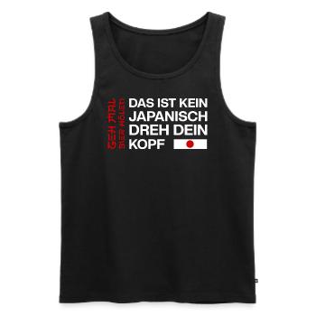 Geh mal Bier holen – Lustiges Bier-Geschenk - Männer Premium Bio Tank Top - Schwarz - Vorne - AI Model Male 178 light (178cm)