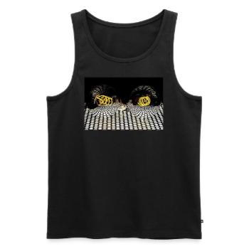 Futuristische Lampen - Männer Premium Bio Tank Top - Schwarz - Vorne - AI Model Male 178 light (178cm)