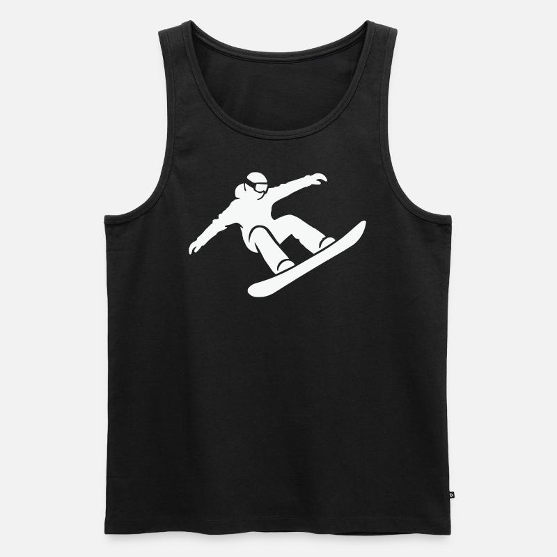 snowboarder - Männer Premium Bio Tank Top - Schwarz