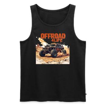 offroad 4 life 0022518 - Männer Premium Bio Tank Top - Schwarz - Vorne - AI Model Male 178 light (178cm)