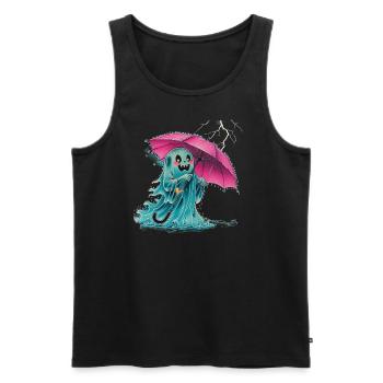 Geist - Männer Premium Bio Tank Top - Schwarz - Vorne - Michal (187cm)