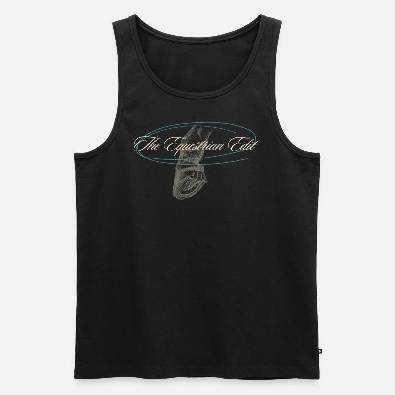 Pferdehuf The Equestrian Edit - Männer Premium Bio Tank Top - Schwarz
