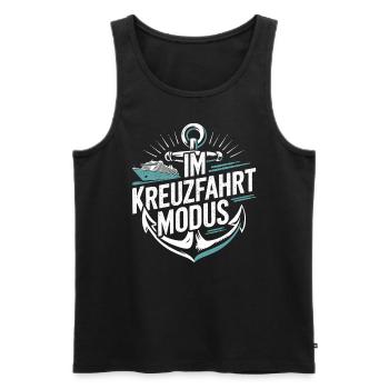 In Cruise Mode |Cruise ship - Men's Premium Organic Tank Top - black - Front - Michal (187cm)