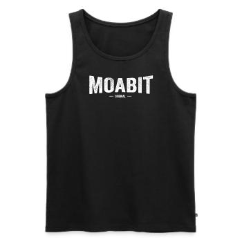 MOABIT Original - Männer Premium Bio Tank Top - Schwarz - Vorne - Michal (187cm)