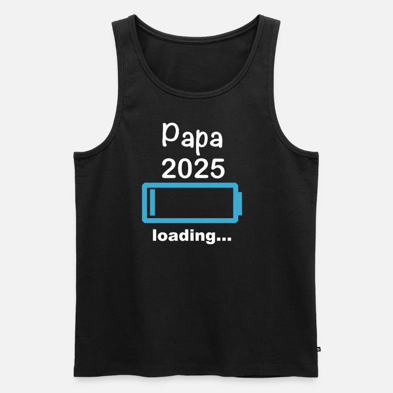 Papa 2025 loading - Männer Premium Bio Tank Top - Schwarz
