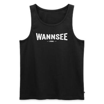 Wannsee Original - Männer Premium Bio Tank Top - Schwarz - Vorne - Michal (187cm)