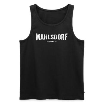 Mahlsdorf Original - Männer Premium Bio Tank Top - Schwarz - Vorne - Michal (187cm)