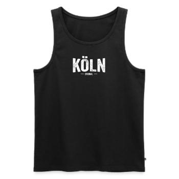 Köln Original - Männer Premium Bio Tank Top - Schwarz - Vorne - Michal (187cm)