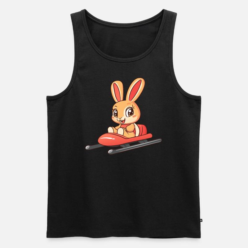hase schlittenfahrt - Männer Premium Bio Tank Top - Schwarz