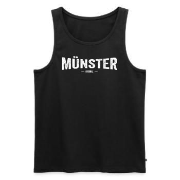 Münster Original - Männer Premium Bio Tank Top - Schwarz - Vorne - Michal (187cm)