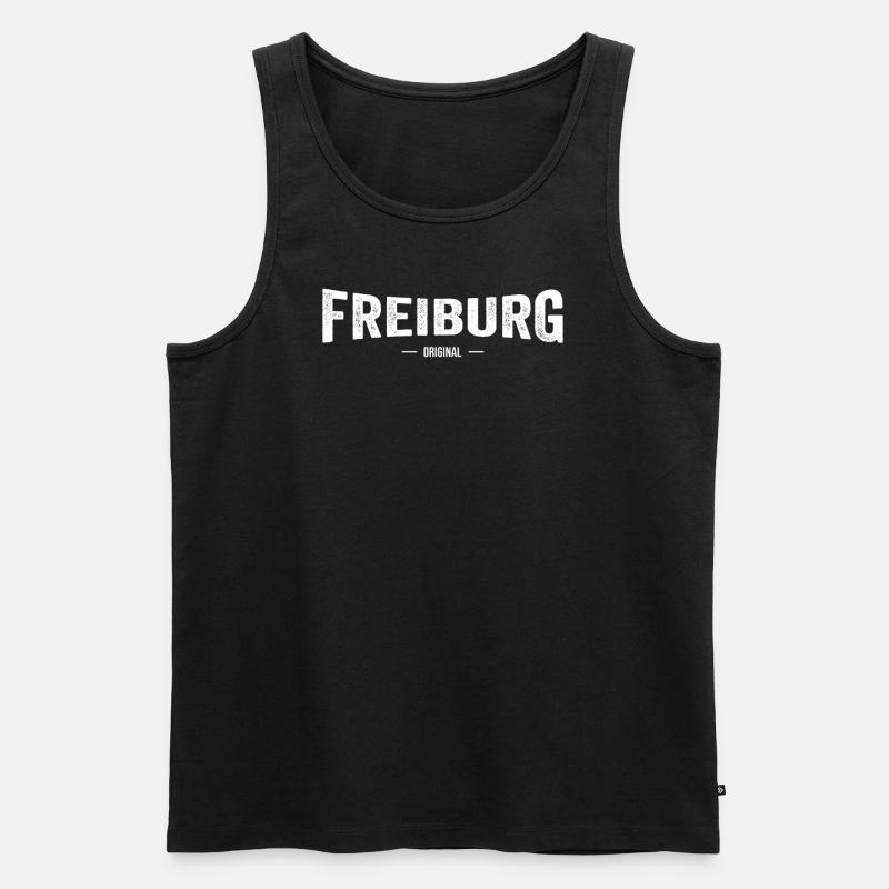 Freiburg Original - Männer Premium Bio Tank Top - Schwarz