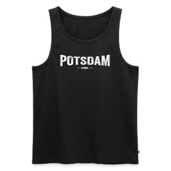 Potsdam Original - Männer Premium Bio Tank Top - Schwarz - Vorne - Michal (187cm)