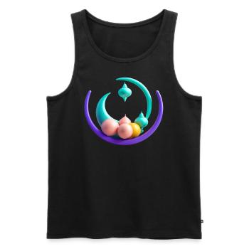 Ramadan Gift Eid Mubarak Islam Allah Muslim - Men's Premium Organic Tank Top - black - Front - Michal (187cm)