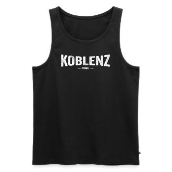 Koblenz Original - Männer Premium Bio Tank Top - Schwarz - Vorne - Michal (187cm)