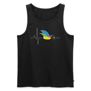 Fun Costs Men's Carnival in the Heart Heartbeat - Men's Premium Organic Tank Top - black - Front - AI Model Male 178 light (178cm)