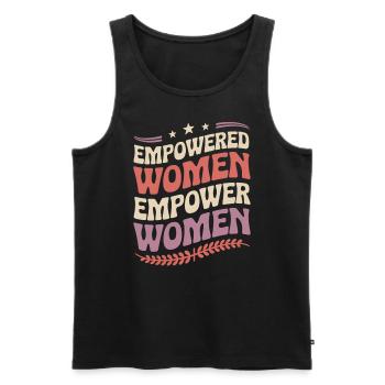 Autonomisation des femmes | Déclaration féministe - Débardeur bio Premium Homme - noir - Devant - Michal (187cm)