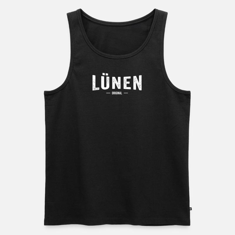 Lünen Original - Männer Premium Bio Tank Top - Schwarz