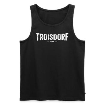 Troisdorf Original - Männer Premium Bio Tank Top - Schwarz - Vorne - Michal (187cm)