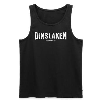 Dinslaken Original - Männer Premium Bio Tank Top - Schwarz - Vorne - Michal (187cm)