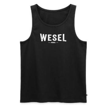 Wesel Original - Männer Premium Bio Tank Top - Schwarz - Vorne - Michal (187cm)