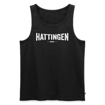 Hattingen Original - Männer Premium Bio Tank Top - Schwarz - Vorne - AI Model Male 178 light (178cm)