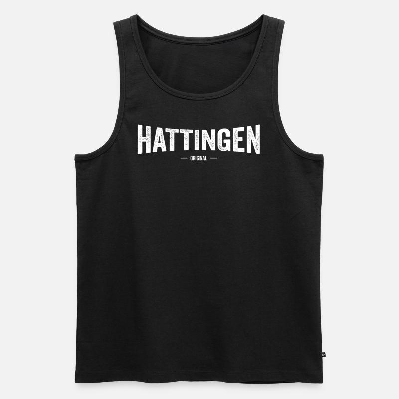 Hattingen Original - Männer Premium Bio Tank Top - Schwarz