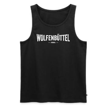 Wolfenbüttel Original - Männer Premium Bio Tank Top - Schwarz - Vorne - Michal (187cm)