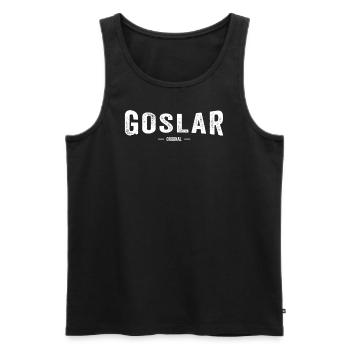 Goslar Original - Männer Premium Bio Tank Top - Schwarz - Vorne - Michal (187cm)