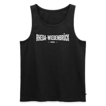 Rheda-Wiedenbrück Original - Männer Premium Bio Tank Top - Schwarz - Vorne - Michal (187cm)