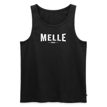 Melle Original - Männer Premium Bio Tank Top - Schwarz - Vorne - Michal (187cm)