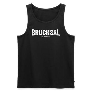 Bruchsal Original - Männer Premium Bio Tank Top - Schwarz - Vorne - Michal (187cm)
