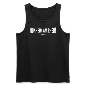 Monheim am Rhein Original - Männer Premium Bio Tank Top - Schwarz - Vorne - Michal (187cm)