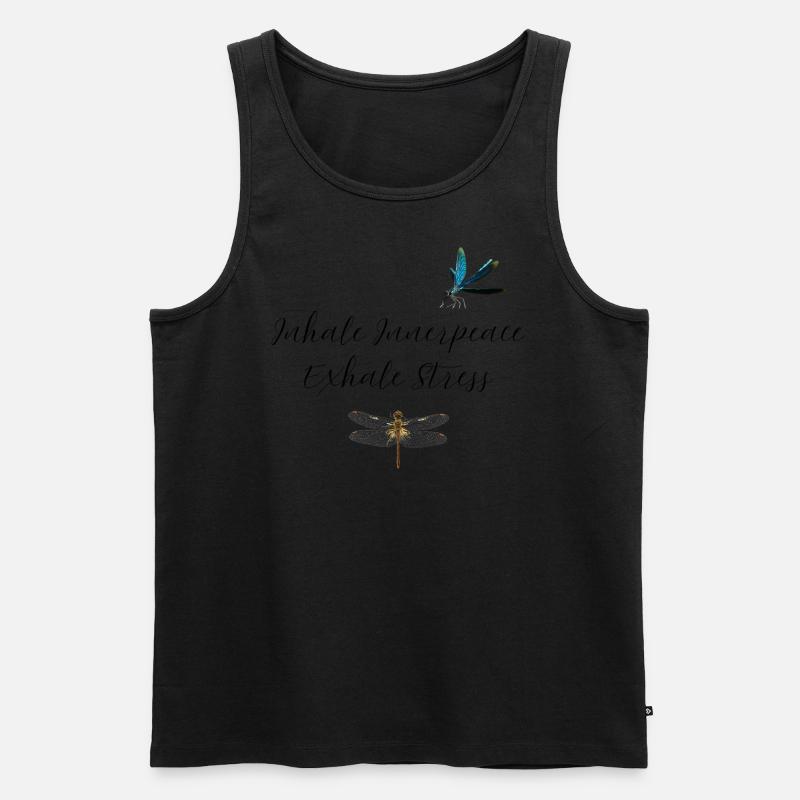 Inhale Innerpeace - Männer Premium Bio Tank Top - Schwarz