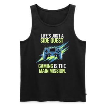 Gamer Saying Gamer Gift - Débardeur bio Premium Homme - noir - Devant - AI Model Male 178 light (178cm)