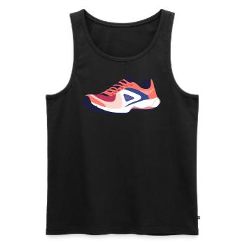 Laufschuhe Laufen Läufer - Männer Premium Bio Tank Top - Schwarz - Vorne - Michal (187cm)