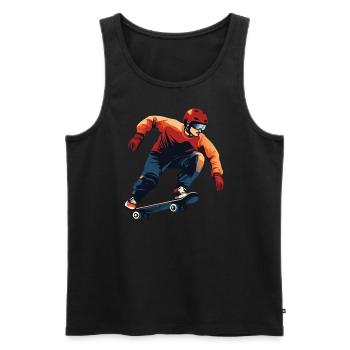 Patineur Patinage - Débardeur bio Premium Homme - noir - Devant - Michal (187cm)