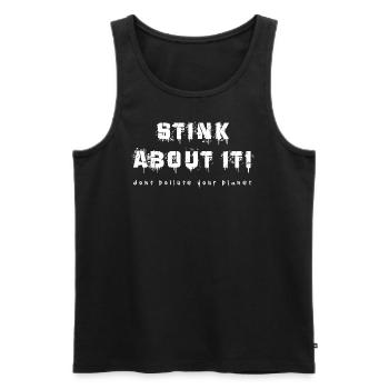 Funshop - stink about it! - Männer Premium Bio Tank Top - Schwarz - Vorne - AI Model Male 178 light (178cm)