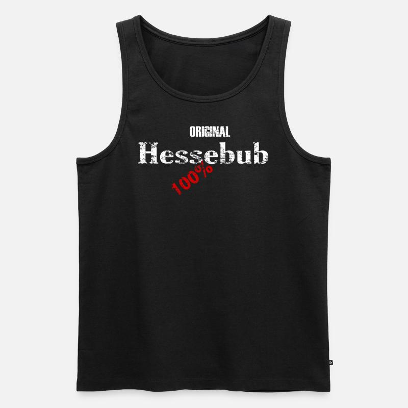 original Hessebub - Männer Premium Bio Tank Top - Schwarz