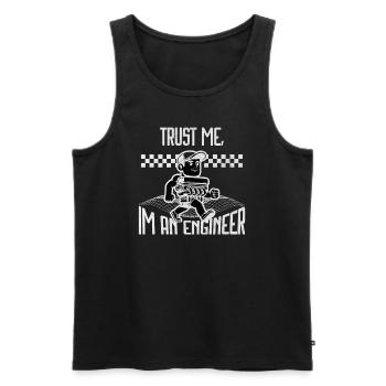 Trust me I m an Engineer - Männer Premium Bio Tank Top - Schwarz - Vorne - Michal (187cm)