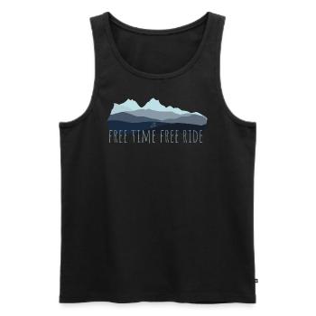 MT - Mountainbike - Fahrrad - Bike - Radsport - Männer Premium Bio Tank Top - Schwarz - Vorne - Michal (187cm)