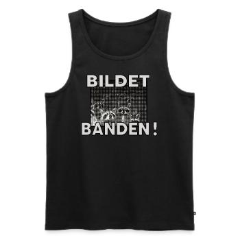 Bildet Banden! Waschbären - Männer Premium Bio Tank Top - Schwarz - Vorne - AI Model Male 178 light (178cm)