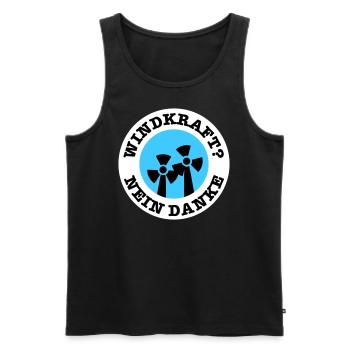 Windkraft? Nein Danke - Männer Premium Bio Tank Top - Schwarz - Vorne - AI Model Male 178 light (178cm)