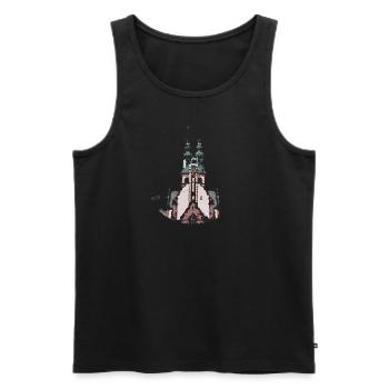 1908 Friedenskirche Kassel - Männer Premium Bio Tank Top - Schwarz - Vorne - Michal (187cm)