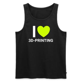 i love 3dprinting - Männer Premium Bio Tank Top - Schwarz - Vorne - Michal (187cm)