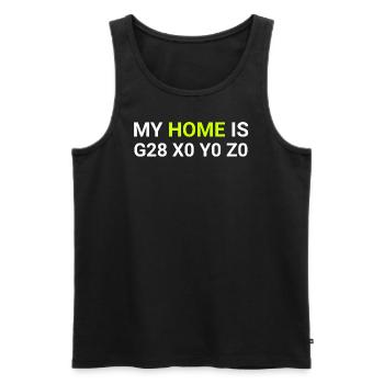 my home is x0 y0 z0 - Männer Premium Bio Tank Top - Schwarz - Vorne - Michal (187cm)