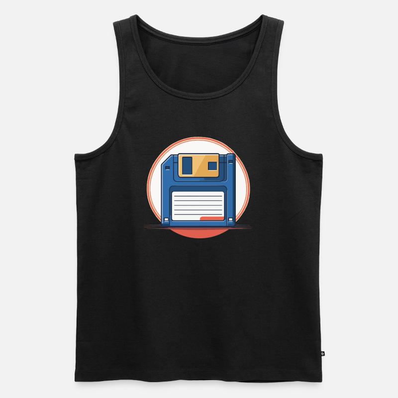 diskette 80er - Männer Premium Bio Tank Top - Schwarz