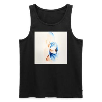 Women's Art - Men's Premium Organic Tank Top - black - Front - Michal (187cm)