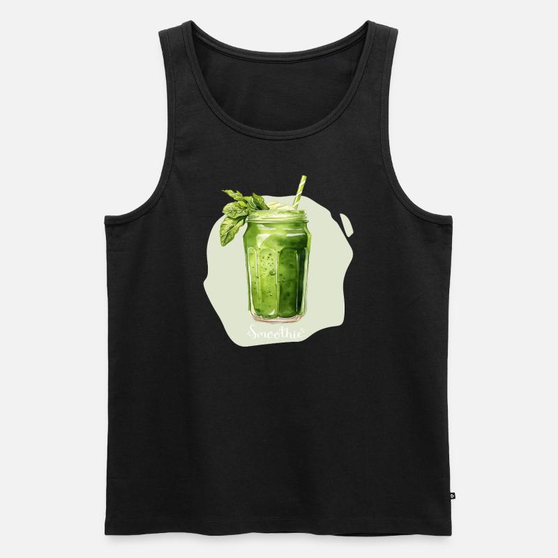 SMOOTHIE - Männer Premium Bio Tank Top - Schwarz