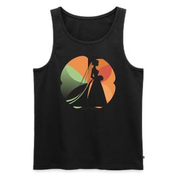 Wedding Wedding Dress - Men's Premium Organic Tank Top - black - Front - AI Model Male 178 light (178cm)
