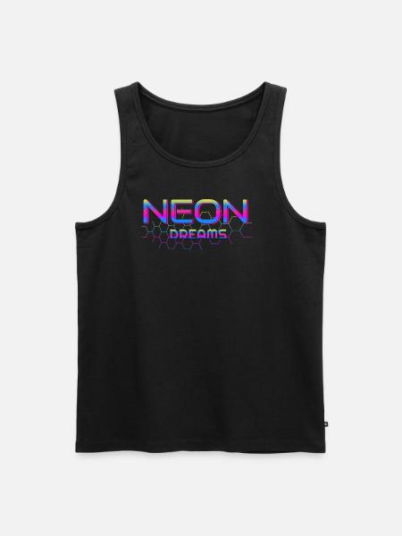 Neon Dreams - Männer Premium Bio Tank Top - Schwarz